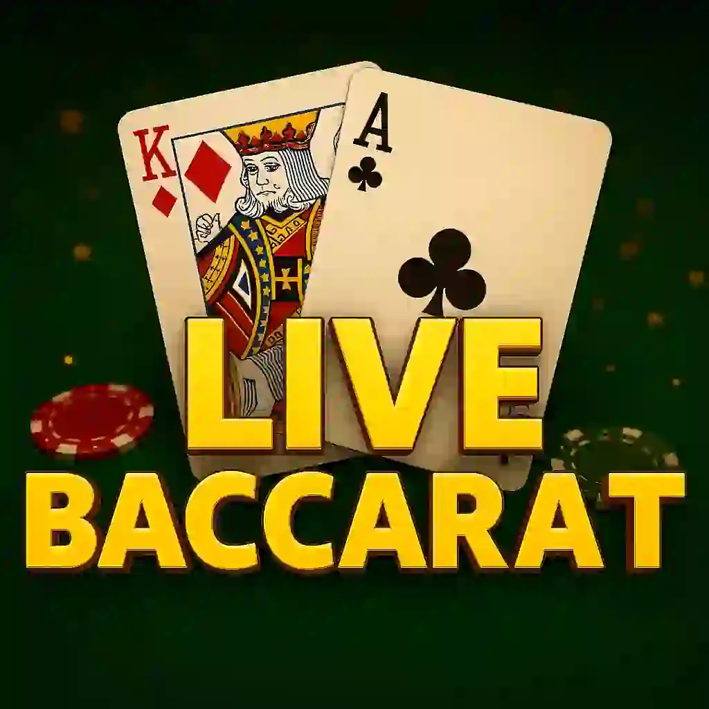 Official Live Casino logo: Live Baccarat by Evolution at Nyxbets Casino