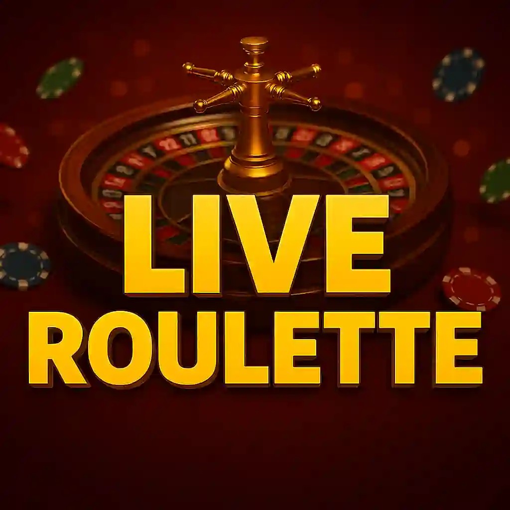 Live Roulette slot logo by Evolution at Nyxbets Casino
