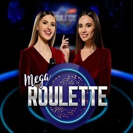Mega Roulette slot logo by Pragmatic Play at Nyxbets Casino